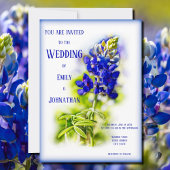 Mooie blauwbonnetvlies, moderne bruiloft, kaart