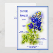 Mooie blauwbonnetvlies, moderne koppeloep kaart (Voorkant / Achterkant)