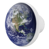 Mooie Blauwe Aarde Zonnestelsel Planeet Huis Keramische Knop (Rechts)