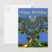 Mooie Blauwe Afrikaanse Traditionele Etnische Vect Briefkaart (Voorkant / Achterkant)