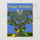 Mooie Blauwe Afrikaanse Traditionele Etnische Vect Briefkaart (Voorkant)