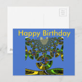 Mooie Blauwe Afrikaanse Traditionele Etnische Vect Briefkaart (Voorkant / Achterkant)