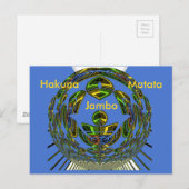 Mooie Blauwe Afrikaanse Traditionele Etnische Vect Briefkaart (Voorkant / Achterkant)