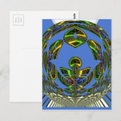 Mooie Blauwe Afrikaanse Traditionele Etnische Vect Briefkaart (Voorkant / Achterkant)