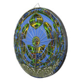 Mooie Blauwe Afrikaanse Traditionele Etnische Vect Dartbord (Voorkant Rechts)