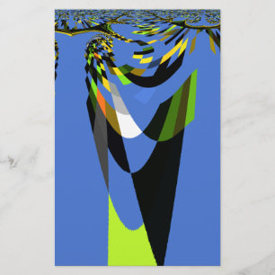 Mooie Blauwe Afrikaanse Tribal Motief Patroon Art  Briefpapier