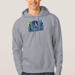 Mooie Blauwe Afrikaanse Tribal Motief Patroon Art  Hoodie