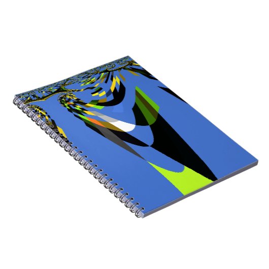 Mooie Blauwe Afrikaanse Tribal Motief Patroon Art  Notitieboek (Rechterzijde)