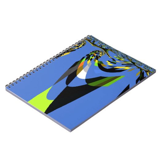 Mooie Blauwe Afrikaanse Tribal Motief Patroon Art Notitieboek (Linkerzijde)