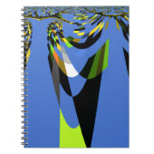 Mooie Blauwe Afrikaanse Tribal Motief Patroon Art Notitieboek (Voorkant)