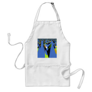 Mooie Blauwe Afrikaanse Tribal Motief Patroon Art  Standaard Schort