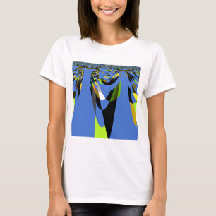 Mooie Blauwe Afrikaanse Tribal Motief Patroon Art  T-shirt