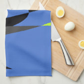 Mooie Blauwe Afrikaanse Tribal Motief Patroon Art Theedoek (Quarter Fold)