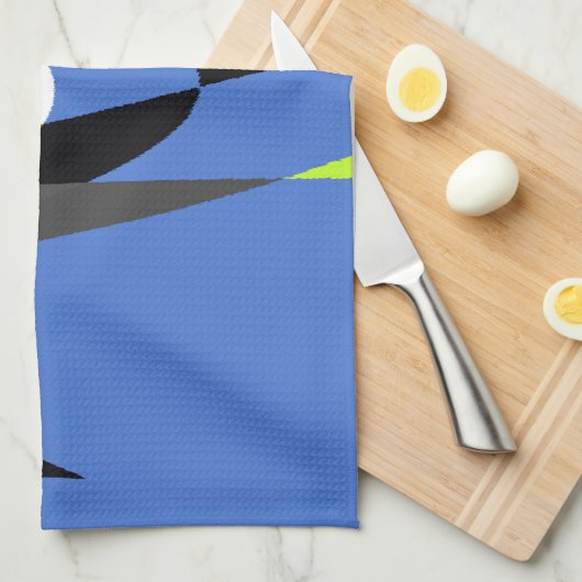 Mooie Blauwe Afrikaanse Tribal Motief Patroon Art Theedoek (Quarter Fold)