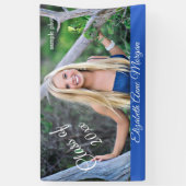 Mooie, blauwe Afstuderen Banner Aangepaste foto, (Verticaal)