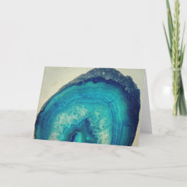 Mooie Blauwe Agaat Geode, Moederdag Kaart