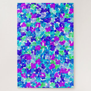 Mooie blauwe aqua paarse roze patroon legpuzzel
