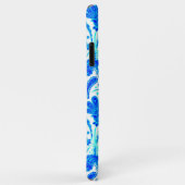Mooie blauwe aqua paisley patronen Case-Mate iPhone case (Achterkant/rechts)