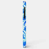 Mooie blauwe aqua paisley patronen Case-Mate iPhone case (Achterkant/links)