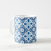 💙 Mooie blauwe Azulejos III kleine tegels Koffiemok (Voorkant links)