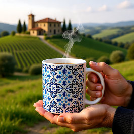 💙 Mooie blauwe Azulejos III kleine tegels Koffiemok