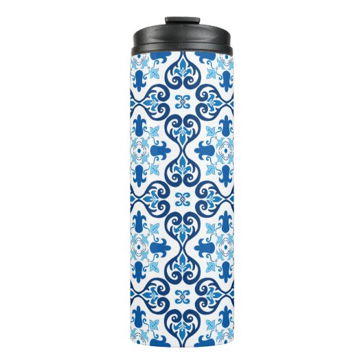 💙 Mooie blauwe Azulejos III Thermosbeker (Voorkant)