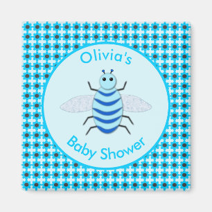Mooie Blauwe Baby Jongen Bij Baby Shower Magneet