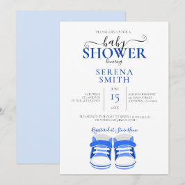 Mooie Blauwe Baby Schoenen BABY SHOWER Kaart