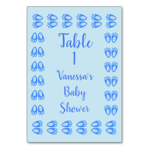 Mooie Blauwe Babyjongen Konijnenpoten Paas Baby Sh Kaart