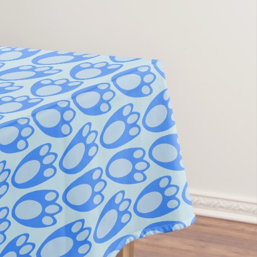 Mooie Blauwe Babyjongen Konijnenpoten Paaspatroon Tafelkleed (Voorbeeld)