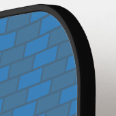Mooie Blauwe Baksteen Oefen Pro Pickleball Paddle (Links Detail)