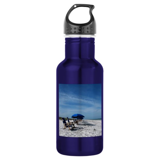 Mooie Blauwe Beach fles (Voorkant)