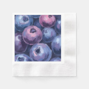 Mooie Blauwe Bessen Fruit Schilderij Servet