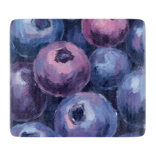 Mooie Blauwe bessen | Fruit Schilderij Snijplank (Voorkant)