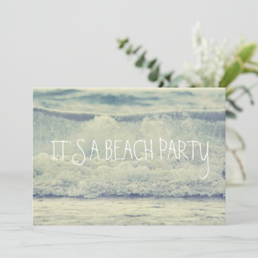 Mooie Blauwe Bewegingsgolven Kaart (Staand voorkant)