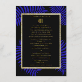 Mooie Blauwe Blad Varens Huwelijksmenu Menu