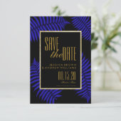 Mooie Blauwe Blad Varens Save The Date (Staand voorkant)