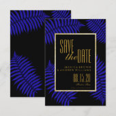 Mooie Blauwe Blad Varens Save The Date (Voorkant / Achterkant)