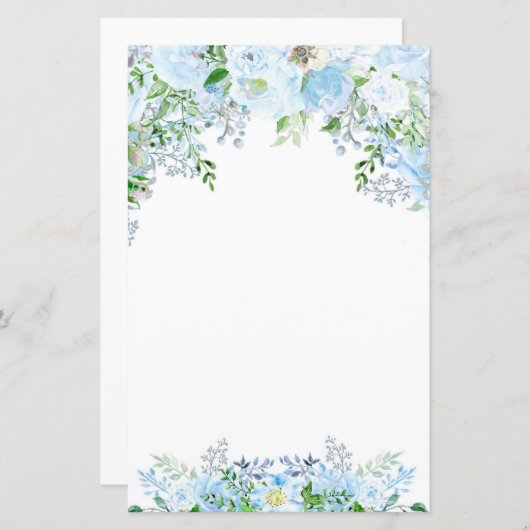 Mooie blauwe bloem (Voorkant / Achterkant)