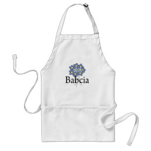 Mooie Blauwe Bloem Babcia T-shirt Standaard Schort