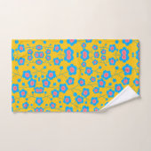 Mooie blauwe bloem bad handdoek (Handdoek)