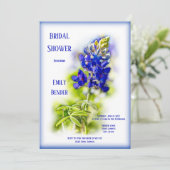 Mooie Blauwe Bloem Bloemstuk, Modern, Bruidsfeest Kaart (Staand voorkant)