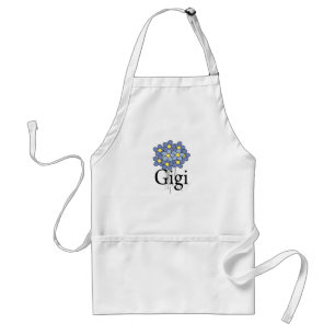 Mooie Blauwe Bloem Gigi T-shirt Standaard Schort