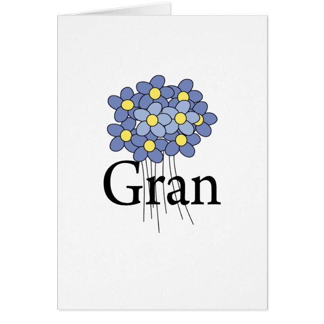 Mooie Blauwe Bloem Gran T-shirt (Voorkant)