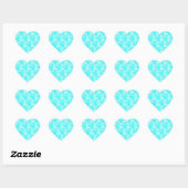 Mooie Blauwe Bloem  Hart Sticker (Vel)