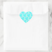 Mooie Blauwe Bloem  Hart Sticker (Tas)