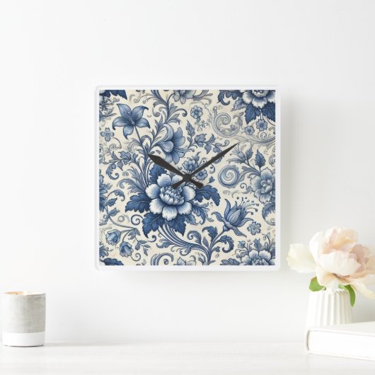 Mooie blauwe bloem klok (Huis)