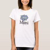 Mooie Blauwe Bloem Mimi T-shirt (Voorkant)
