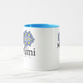 Mooie Blauwe Bloem Mimi T-shirt Mok (Midden)