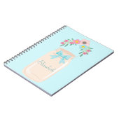 Mooie blauwe bloem notitieboek (Linkerzijde)